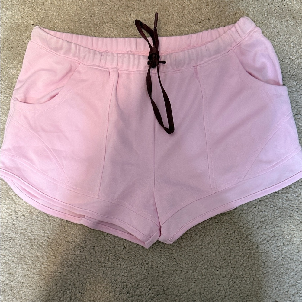 FP Movement by Free People Pale Pink Athletic Drawstring Shorts